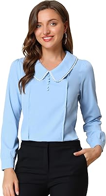 Mousseline shirt with long sleeve and Claudine's collar for women, for work and office.. Say goodbye to long wait times — DIAYTAR Nigeria ships in just 5–8 days!