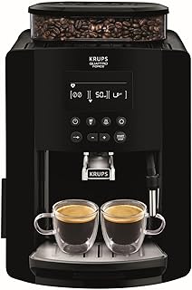 Krups Arabica automatic espresso machine, large LCD, black, EA817040 screen, 1 year warranty.. Shop like never before with DIAYTAR NIGERIA's comprehensive marketplace and budget-friendly shipping.