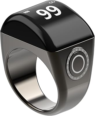 Equally intelligent prayer prayer meter, qibla ring water IP7, recall of the time of prayer 5 | OLED screen | personalized counting settings | Tasbeeh counter, Muslim gift for all ages (22 mm, alloy - black).. Shop without boundaries at DIAYTAR NIGERIA, offering affordable products with convenient delivery times.