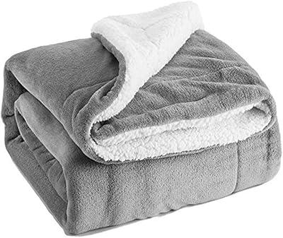 Sherpa lamb cover for bed, double layer thickness cover, fall and winter cover (gray, 130x160c).. DIAYTAR NIGERIA: Putting quality products within reach of every Nigerian through our affordable marketplace.