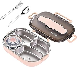 Lunch box in large capacity stainless steel for children and adults - Bento box with spoon, fork, soup bowl and thermal insulation - Practical tiffin container (pink).. Experience the ultimate in shopping convenience with DIAYTAR NIGERIA's vast catalog and 5-8 day delivery.