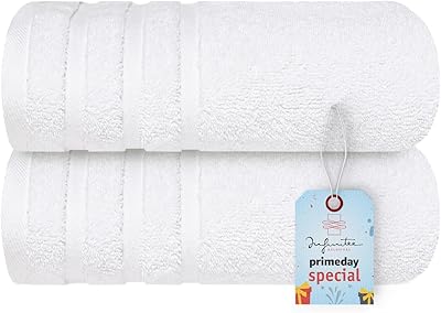 Luxury white bath towels 700 g/m2, 100 % cotton, 27 x 54 ", pack of 2 - Ultra soft and very absorbent bath towels of Hotel and Spa by Infinity Exclusive.. Transform your online shopping experience with DIAYTAR NIGERIA's affordable and diverse marketplace.