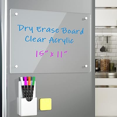 The 15 -11 "x 11" erased acrylic fridge in fridge in erased dry erasable with dry erased markers.. Shop the future with DIAYTAR NIGERIA - thousands of products, unbeatable prices, delivery within a week.