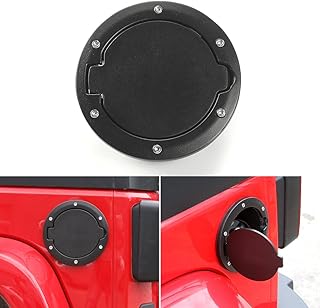 Aluminum fuel fuel filler door cover for car g for Jeep Wrangler JK 2007-2018 and unlimited accessories (black).. Shop with confidence at DIAYTAR NIGERIA, offering extensive product variety with nationwide delivery.