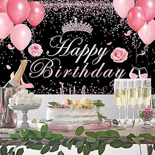 Happy birthday background rosy background sequin fabric birthday background balloons wine cup photography background birthday party for women girls birthday supplies.. DIAYTAR NIGERIA: Bridging the gap between consumers and quality products with affordable nationwide shipping.