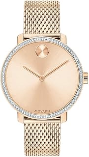 Swiss quartz watch for Movado women with stainless steel bracelet rose gold, model 15 (3600657).. Get access to thousands of affordable products only on DIAYTAR Nigeria.