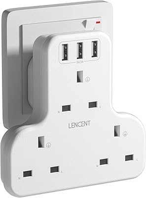 USB socket extension launch with 3 USB ports, 3 -way USB socket extension, 6 -in -1 USB socket extension for household appliances, iPhone, tablet, smartphones, perfect for the house, the office, the bedroom, 13a 3250W.. Shop smart, shop DIAYTAR - Nigeria's most affordable e-commerce platform with nationwide delivery.