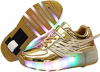 Online skateboard shoes with children's lights, retractable roller shoes with LED light wheels, flashing wheel sneakers for children's girls and boys, birthday gift for children.. DIAYTAR NIGERIA delivers happiness in 5-8 days with our affordable and diverse product range.