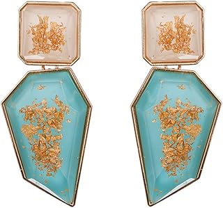 Acrylic geometric earrings with crystal stone, hanging jewelry for women, metal.. Shop smart, shop DIAYTAR — Nigeria’s trusted e-commerce site.