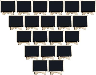 Wawasia 20 Parts Mini black board with support, small black rectangular table numbers, food panels for parties, buffets, displays, marriages, weddings.. Experience the ultimate in shopping convenience with DIAYTAR NIGERIA's vast catalog and 5-8 day delivery.