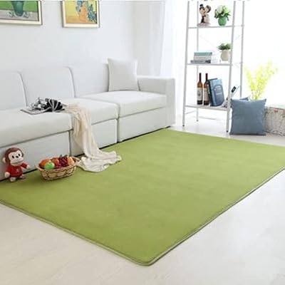 Modern soft non -slip velvet carpets of modern coral coral color - Size 100 x 160 cm, Green.. Your go-to destination for affordable online shopping, DIAYTAR NIGERIA delivers in under 8 days.