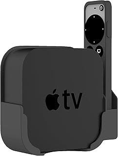 Kastwave wall support for Apple TV 4K/HD with remote control support and 1 silicone protective shell (black).. DIAYTAR NIGERIA delivers what matters - quality, affordability, and prompt nationwide shipping.