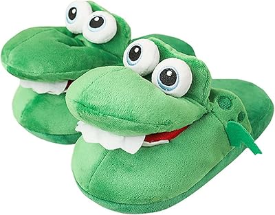 House slippers for girls and boys, Washable cotton slippers in the shape of cartoon crocodiles, open toy with open mouth, Christmas gifts for children's bedrooms.. DIAYTAR NIGERIA: Making online shopping accessible with affordable prices and nationwide delivery service.