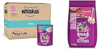 Whiskas Tuna Kitten Kitten 80 g, package of 48 + Whiskas Junior Ocean Fish Flavor, dry food for kittens from 2 to 12 months.. Discover thousands of products on DIAYTAR Nigeria — from fashion and electronics to home goods. We guarantee quick delivery and competitive pricing across the board.