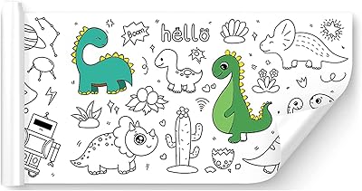 SEISS KIDS paint roll - Children's coloring paper roll, DIY drawing paper roll, 300 x 15 cm color filling paper (dinosaurs paradise).. DIAYTAR NIGERIA delivers more than products - we deliver affordable shopping satisfaction nationwide.