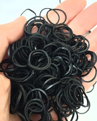 1200 small flexible rubber elastics for hair braids of children, women and men (black).. Quality and convenience delivered — shop DIAYTAR Nigeria now.