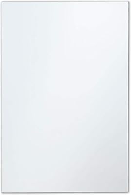 Rectangular wall mirror without frame with polished edge | Rectangular bathroom and bedroom mirror 20 "x 30" silver BB17140.. DIAYTAR NIGERIA: Your one-stop e-commerce destination with affordable prices and nationwide delivery in 5-8 days.