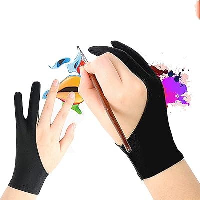Finger drawing glove in anti-lissing lycra, suitable for drawing, watercolor, oil painting and acrylic (L-2 pieces).. DIAYTAR NIGERIA transforms dreams into deliveries with our affordable prices and reliable shipping.