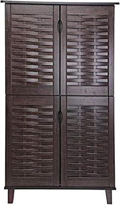 Wooden organizer 4 doors Galaxy Design, dark brown color (L x L x H), 80 x 40 x 130 cm, model - GDF -1518... DIAYTAR NIGERIA delivers more than products - we deliver affordable solutions within days.