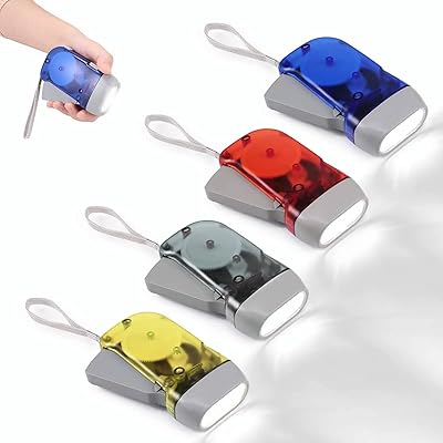 Crank pocket lamp without battery, vibrant flashlight with brilliant LED light for campsite, house, car, Dynamo self-loadable vehicle equipment, 4 rooms.. Experience shopping freedom with DIAYTAR NIGERIA's vast selection and dependable nationwide shipping.