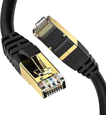 Cat8 ethernet cable, exterior and indoor, 6 feet, LAN CAT8 High Speed ​​Network 26AWGP 40GBPS, 2000mHz with gold plated RJ45 connector, S/FTP UV resistant for Router/Game/MoDAM UV.. DIAYTAR NIGERIA: Where affordability meets variety, with thousands of products delivered in less than 8 days.