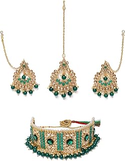 Jewelry set for women Zephyri Pearls (green) (ZPFK9919) Metal.. Join the movement — fast, affordable shopping only at DIAYTAR Nigeria.