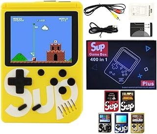 SUP Plus Game Box 400 in 1 improved version of retro games, Tech TM mini portable gift bonus (yellow).. DIAYTAR NIGERIA: Your affordable gateway to thousands of products delivered within a week.