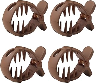 4 small plastic hair clips for high ponytail, hair clip for ponytail, ponytail ties (brown knot).. Why waste time in traffic when you can shop online at DIAYTAR Nigeria? Enjoy convenience, unbeatable prices, and prompt delivery anywhere in Nigeria.
