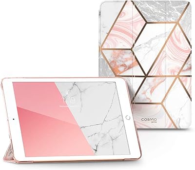IPAD 9th, 8th and 7th generation and iPad 10.2 (2021/2020/2019 shell Ipad shell (2021/2020/2019), Three-flap with transparent rigid rear stupid and standby/Automatic waking up (marble).. DIAYTAR NIGERIA delivers what matters - quality, affordability, and prompt nationwide shipping.
