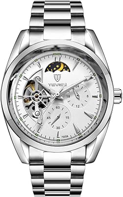 Fully automatic mechanical watches with men's moon phases, luxury semi-automatic fashionable fashion with hollow commercial style.. DIAYTAR NIGERIA delivers affordability and convenience to your doorstep within 8 days of purchase.
