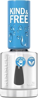 Rimmel Kind & Free nail lacquer, breathable finishing layer, without cruelty to animals, vegan formula, 8 ml/25 oz, shade 150.. DIAYTAR NIGERIA: Bridging the gap between consumers and quality products with affordable nationwide shipping.