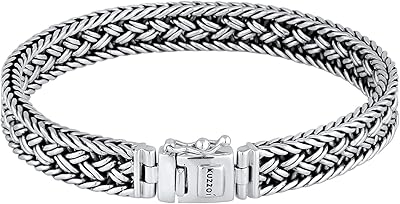 Sterling 925 silver bracelet with men's Buddha pattern, handmade in Sterling 925 silver, width 10 mm, weight: 38 grams 0210480118, silver.. DIAYTAR NIGERIA: Where every shopping need is met with affordable prices and timely delivery.