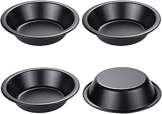 Mini 5 -inch Webek pie molds, 4 -piece non -stick mold for bread and meat, for cooking and instant oven molds - Black.. DIAYTAR NIGERIA brings a world of products to your fingertips with affordable prices and quick delivery.