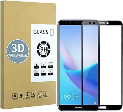 E-HAMII screen protector compatible with HUAWEI Y9 2018 [Black], [High definition] [Anti-scratches], 3D tempered glass, [Sensitive response] [Installation without bubbles].. Shop with ease at DIAYTAR NIGERIA and enjoy our extensive product range delivered at affordable rates.