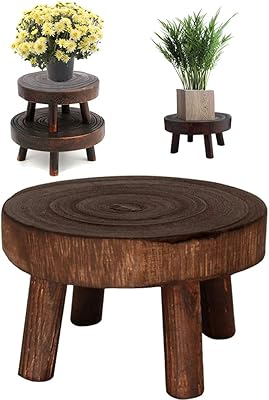Tomface wooden plant holder Small round wooden chair jar support.. DIAYTAR NIGERIA: Where shopping meets satisfaction with affordable prices and prompt delivery services.