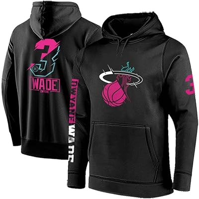 Mia Wade Basketball jersey n ° 3 for men, sports training jersey for unisex adult fans, long-sleeved hooded sweatshirt with kangaroo pocket, black, m.. DIAYTAR NIGERIA: Your partner in affordable online shopping with dependable delivery within 8 days.