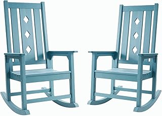 Set of 2 Ivorden rocking chairs, Large Bields Resistant Building on Adults, Soft Ringing Chair for Interior and Exterior, 350 pounds (blue).. Your everyday shopping companion, DIAYTAR NIGERIA offers unbeatable value with nationwide delivery.
