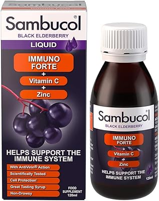 Sambucol Natural Black Elderberry Amino Forte | Vitamin C | Zinc | A nutritional supplement that supports the immune system | 120 ml.. Your everyday shopping companion, DIAYTAR NIGERIA offers unbeatable value with nationwide delivery.