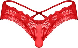 Sexy underwear Low Lace Wait with Men's knot, sexy underwear in knitting for men, underwear for men, surprise gift (red, one waist).. DIAYTAR NIGERIA brings the market to your fingertips with affordable prices and swift delivery services.