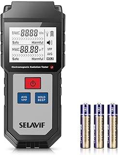 EMF electromagnetic field radiation detector - LCD portable digital digital lighting detector for the home office outdoor inspection with sound and silver light alarm.. DIAYTAR NIGERIA brings a world of products to your fingertips with affordable prices and quick delivery.