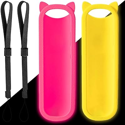 (Pack of 2) Protective pink and yellow silicone protective covers for RC280 TCL Roku TV remote control with Dragonne, Elegant and Trendy case only.. DIAYTAR NIGERIA: Your partner in affordable online shopping with dependable delivery within 8 days.