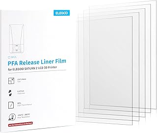Aligo 5 pieces PFA coating film for 3D LCD printer Saturn 2 272 x 176 mm, thickness 0.12 mm with increased release function and 95 %light transmission, compatible with Saturn 8k.. Your e-commerce hub for everything — DIAYTAR Nigeria has you covered.