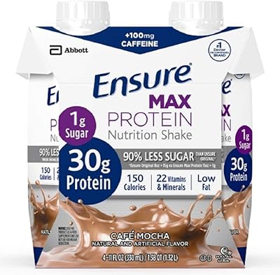 Ensure Max Protein Nutrition Shake, Café Moka, 4 Minis (pack of 2).. Nigeria's favorite online shopping platform, DIAYTAR offers unbeatable prices and delivery within a week.