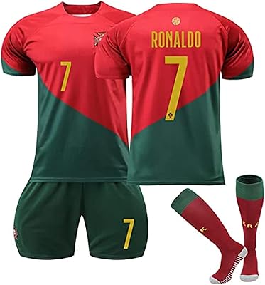 Portuguese football jersey and football shorts Gartarn Ronaldo n ° 7 for children and young people.. DIAYTAR NIGERIA: Where countless products meet affordable prices and reliable nationwide shipping.