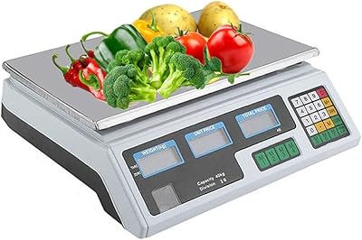 Digital electronic balance of price calculation of 40 kg price for commercial store of fruits and vegetables, white.. From fashion to electronics, DIAYTAR Nigeria brings it all to your doorstep — fast, easy, and affordable.