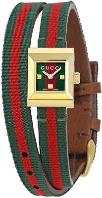 Gucci G -Frame watch for red/green woman - Quartz, bracelet.. Your favorite brands are just a click away on DIAYTAR Nigeria.