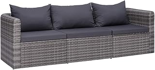 Set of 3 -piece garden sofa vedexcel with cushions for outdoor terrace, patio