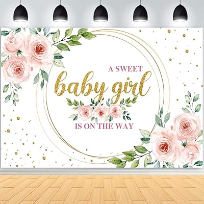 7x5ft floral background for baby girl pink gold.. DIAYTAR NIGERIA connects you with endless possibilities through our affordable e-commerce platform.
