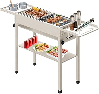 Vocatan portable charcoal grill, foldable coal grill in stainless steel to cook everywhere, campsite, hiking, picnic, garden size (white).. Nigeria's fastest-growing e-commerce site offers unbeatable prices and delivery within 8 days.