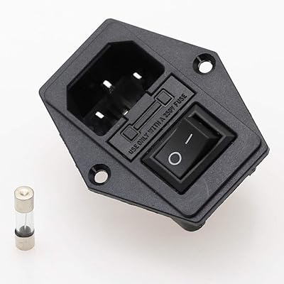 1 set of power outlet modules 10A 250V, male power outlet, IEC320 C14 switch to 3 pins + new fuse (color: black).. Everything you want, delivered fast — DIAYTAR Nigeria does it better.